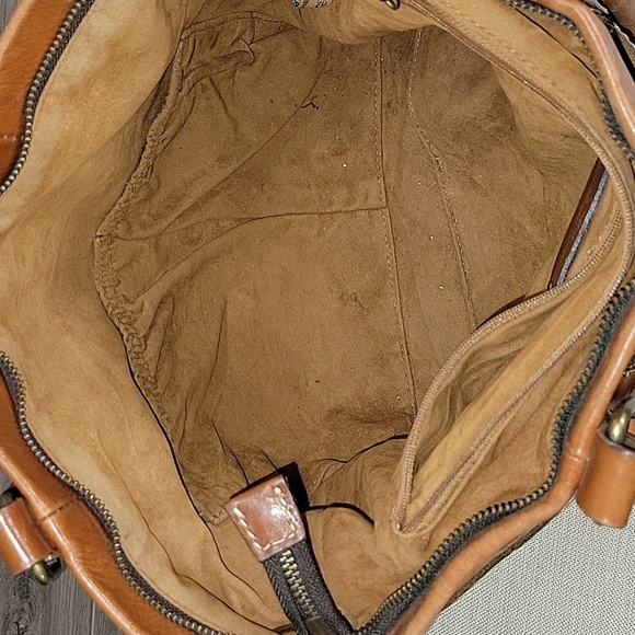 Patricia Nash Talloria Tooled Brown Leather Tote Shoulder Bag Handbag Purse - Picture 9 of 12